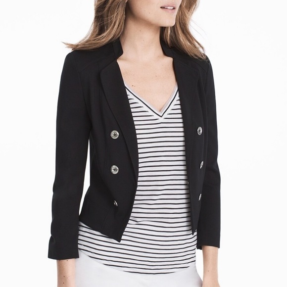 White House Black Market Ponte Blazer Jacket Size 0 XS - Picture 1 of 12